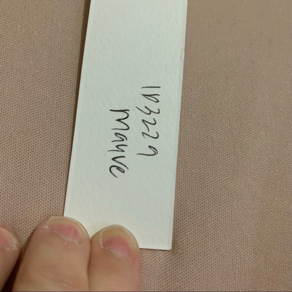 All in Favor Mauve Metallic Shimmering V-Neck Long Sleeve Dress. Size Small - Picture 10 of 14